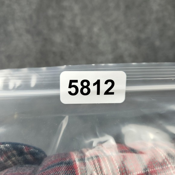 Pendleton Shirt‎ Mens Large Red Navy Plaid Bridger Cotton Wool Flannel Button - Picture 8 of 8